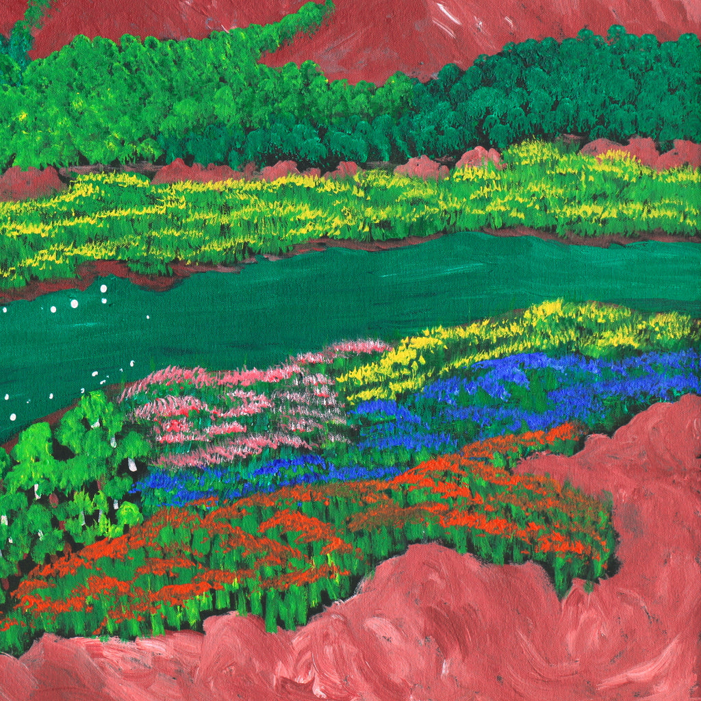 Aboriginal Artwork by Joyce Huddleston, Long Billabong, 76x60cm