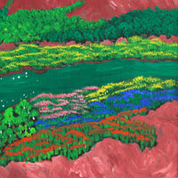 Aboriginal Artwork by Joyce Huddleston, Long Billabong, 76x60cm