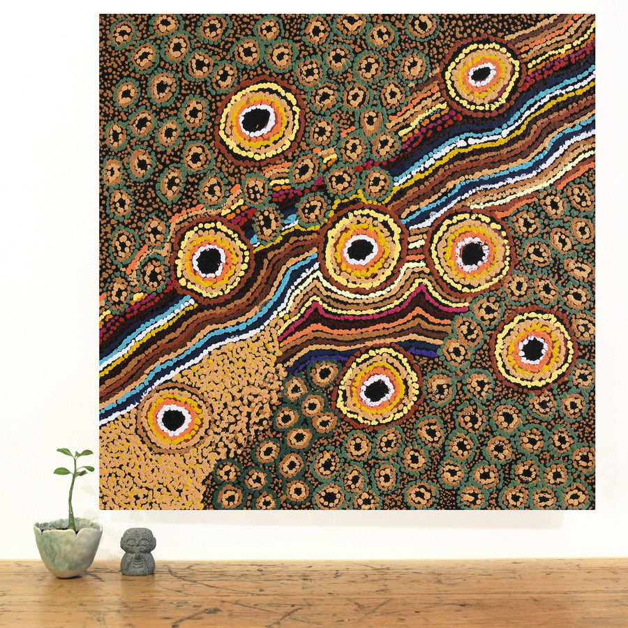 Aboriginal Artwork by Joylene Presley, Kungkarangkalpa (Seven Sisters Story), 61x61cm