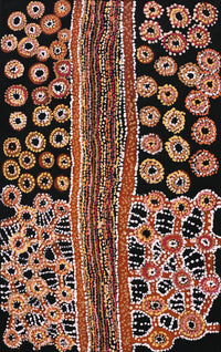 Aboriginal Artwork by Joylene Presley, Kungkarangkalpa (Seven Sisters Story), 81x51cm