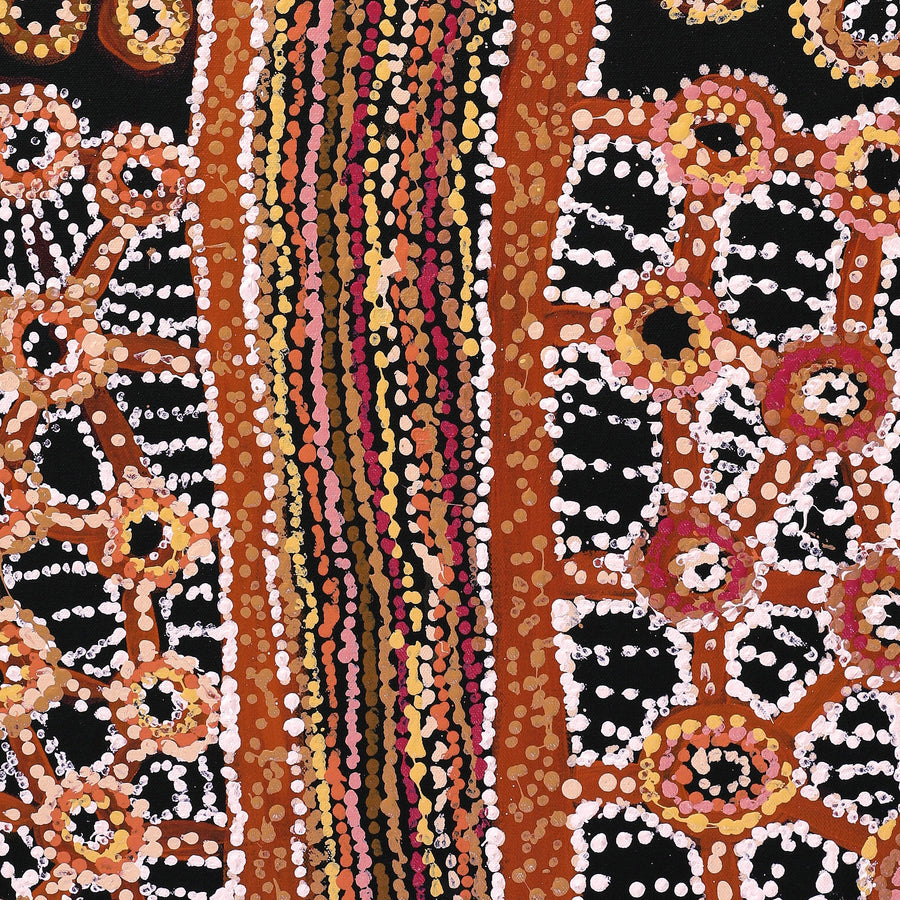Aboriginal Artwork by Joylene Presley, Kungkarangkalpa (Seven Sisters Story), 81x51cm
