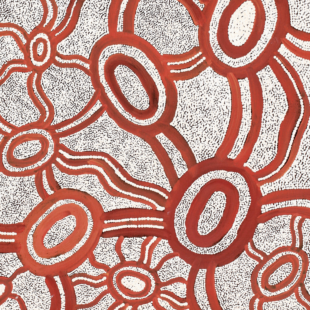 Aboriginal Artwork by Judith Nungarrayi Martin, Janganpa Jukurrpa (Brush-tail Possum Dreaming) - Mawurrji, 107x91cm
