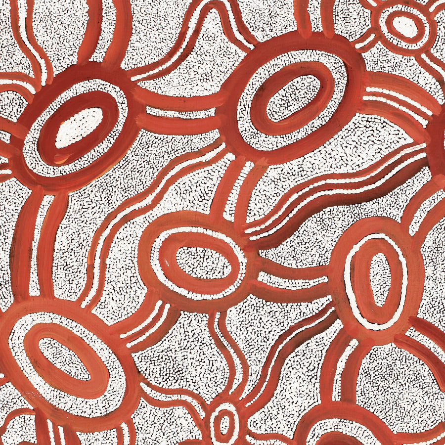 Aboriginal Artwork by Judith Nungarrayi Martin, Janganpa Jukurrpa (Brush-tail Possum Dreaming) - Mawurrji, 107x91cm