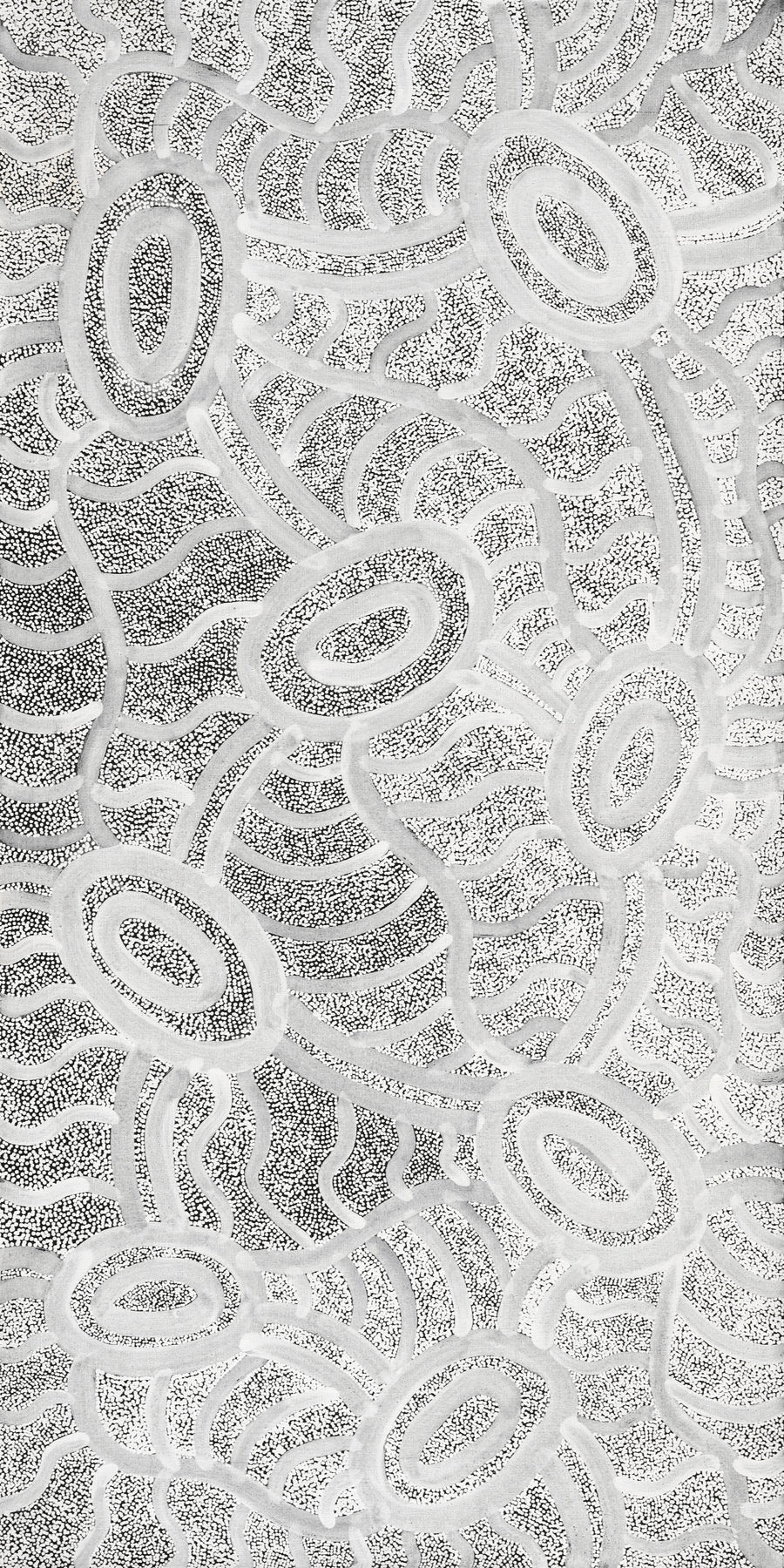 Aboriginal Artwork by Judith Nungarrayi Martin, Janganpa Jukurrpa (Brush-tail Possum Dreaming) - Mawurrji, 122x61cm