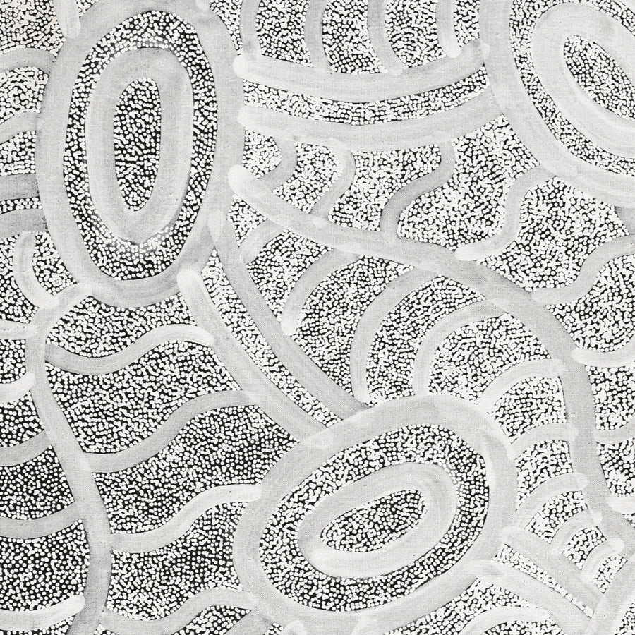 Aboriginal Artwork by Judith Nungarrayi Martin, Janganpa Jukurrpa (Brush-tail Possum Dreaming) - Mawurrji, 122x61cm