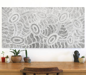Aboriginal Artwork by Judith Nungarrayi Martin, Janganpa Jukurrpa (Brush-tail Possum Dreaming) - Mawurrji, 122x61cm - ART ARK®
