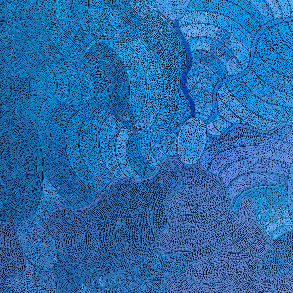 Aboriginal Artwork by Judith Nungarrayi Martin, Janganpa Jukurrpa (Brush-tail Possum Dreaming) - Mawurrji, 183x107cm