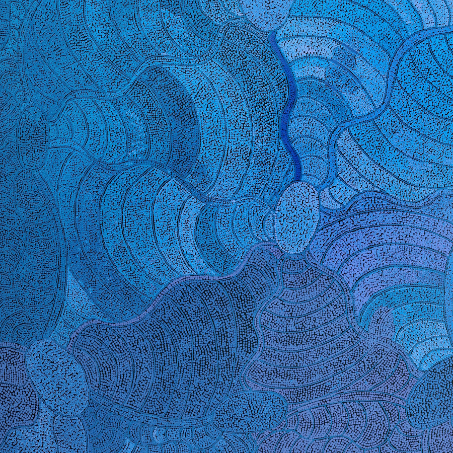 Aboriginal Artwork by Judith Nungarrayi Martin, Janganpa Jukurrpa (Brush-tail Possum Dreaming) - Mawurrji, 183x107cm