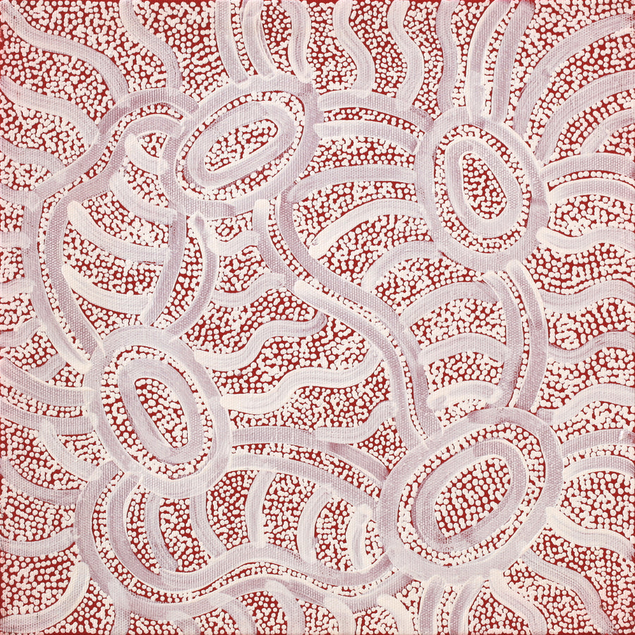 Aboriginal Artwork by Judith Nungarrayi Martin, Janganpa Jukurrpa (Brush-tail Possum Dreaming)- Mawurrji, 30x30cm