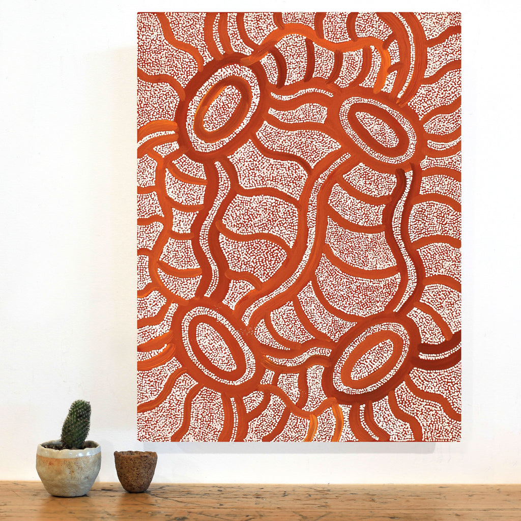 Aboriginal Artwork by Judith Nungarrayi Martin, Janganpa Jukurrpa (Brush-tail Possum Dreaming) - Mawurrji, 61x46cm - ART ARK®