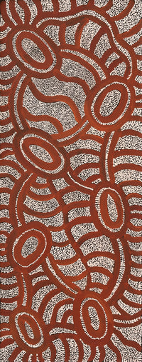 Aboriginal Artwork by Judith Nungarrayi Martin, Janganpa Jukurrpa (Brush-tail Possum Dreaming) - Mawurrji, 76x30cm