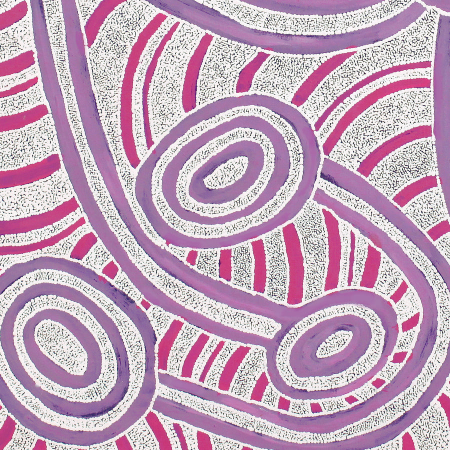 Aboriginal Artwork by Judith Nungarrayi Martin, Janganpa Jukurrpa (Brush-tail Possum Dreaming) - Mawurrji, 91x91cm