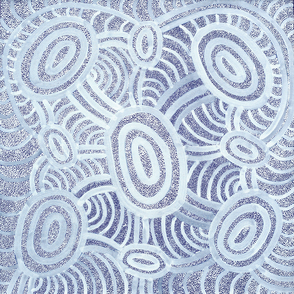 Aboriginal Art by Judith Nungarrayi Martin, Janganpa Jukurrpa (Brush-tail Possum Dreaming) - Mawurrji, 76x76cm - ART ARK®