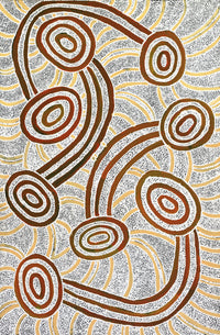 Aboriginal Artwork by Judith Nungarrayi Martin, Janganpa Jukurrpa (Brush-tail Possum Dreaming) - Mawurrji, 91x61cm
