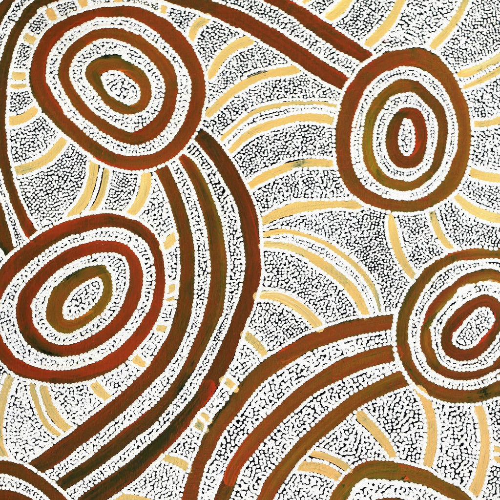Aboriginal Artwork by Judith Nungarrayi Martin, Janganpa Jukurrpa (Brush-tail Possum Dreaming) - Mawurrji, 91x61cm - ART ARK®