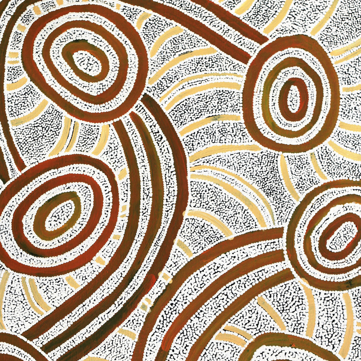 Aboriginal Art by Judith Nungarrayi Martin, Janganpa Jukurrpa (Brush-tail Possum Dreaming) - Mawurrji, 91x61cm - ART ARK®