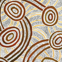 Aboriginal Art by Judith Nungarrayi Martin, Janganpa Jukurrpa (Brush-tail Possum Dreaming) - Mawurrji, 91x61cm - ART ARK®