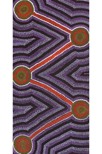 Aboriginal Artwork by Judy Miller, Kungkarangkalpa (Seven Sisters Story), 122x61cm