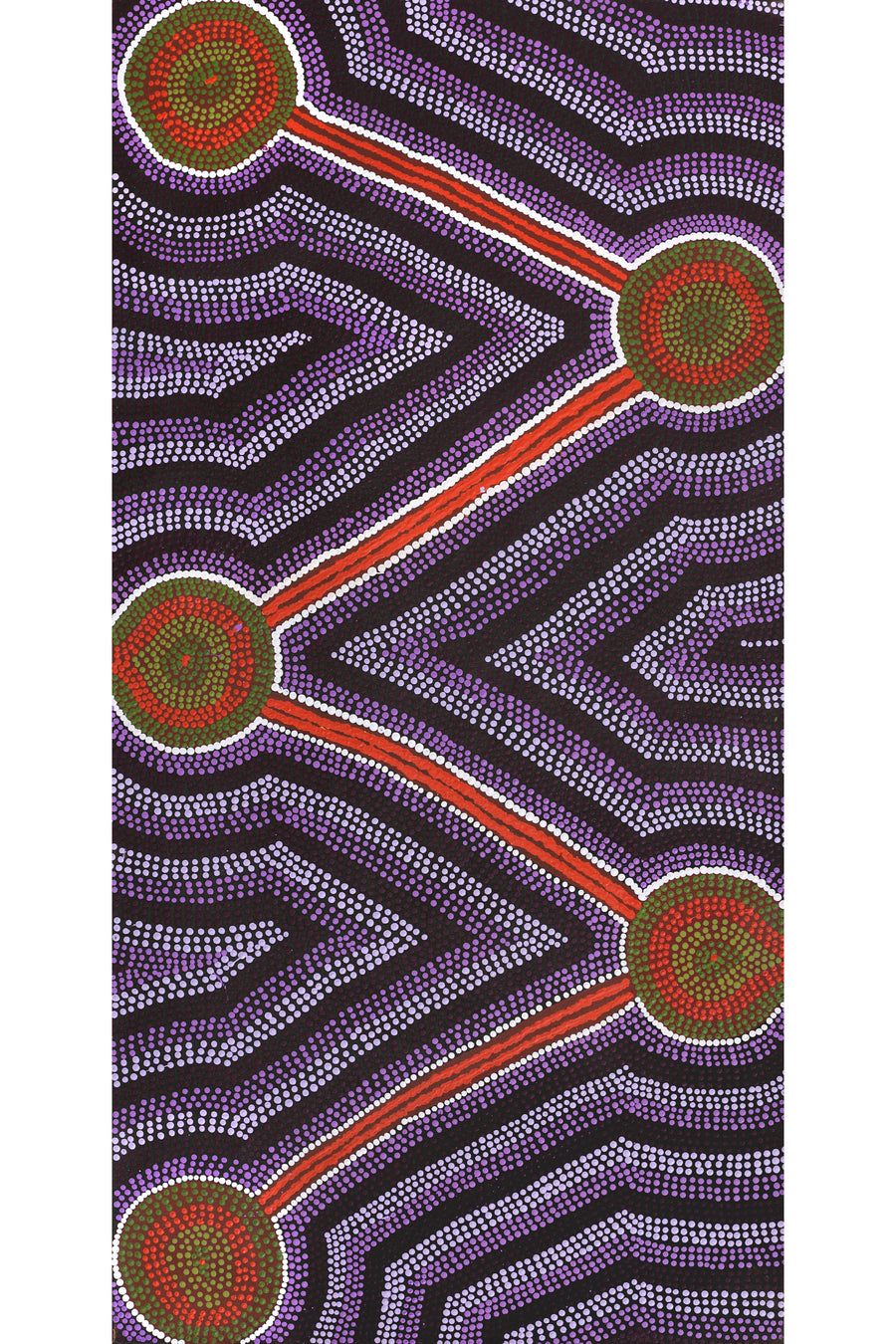 Aboriginal Artwork by Judy Miller, Kungkarangkalpa (Seven Sisters Story), 122x61cm