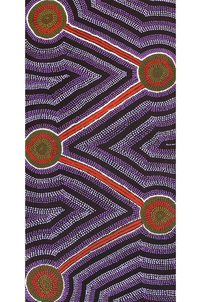 Aboriginal Artwork by Judy Miller, Kungkarangkalpa (Seven Sisters Story), 122x61cm