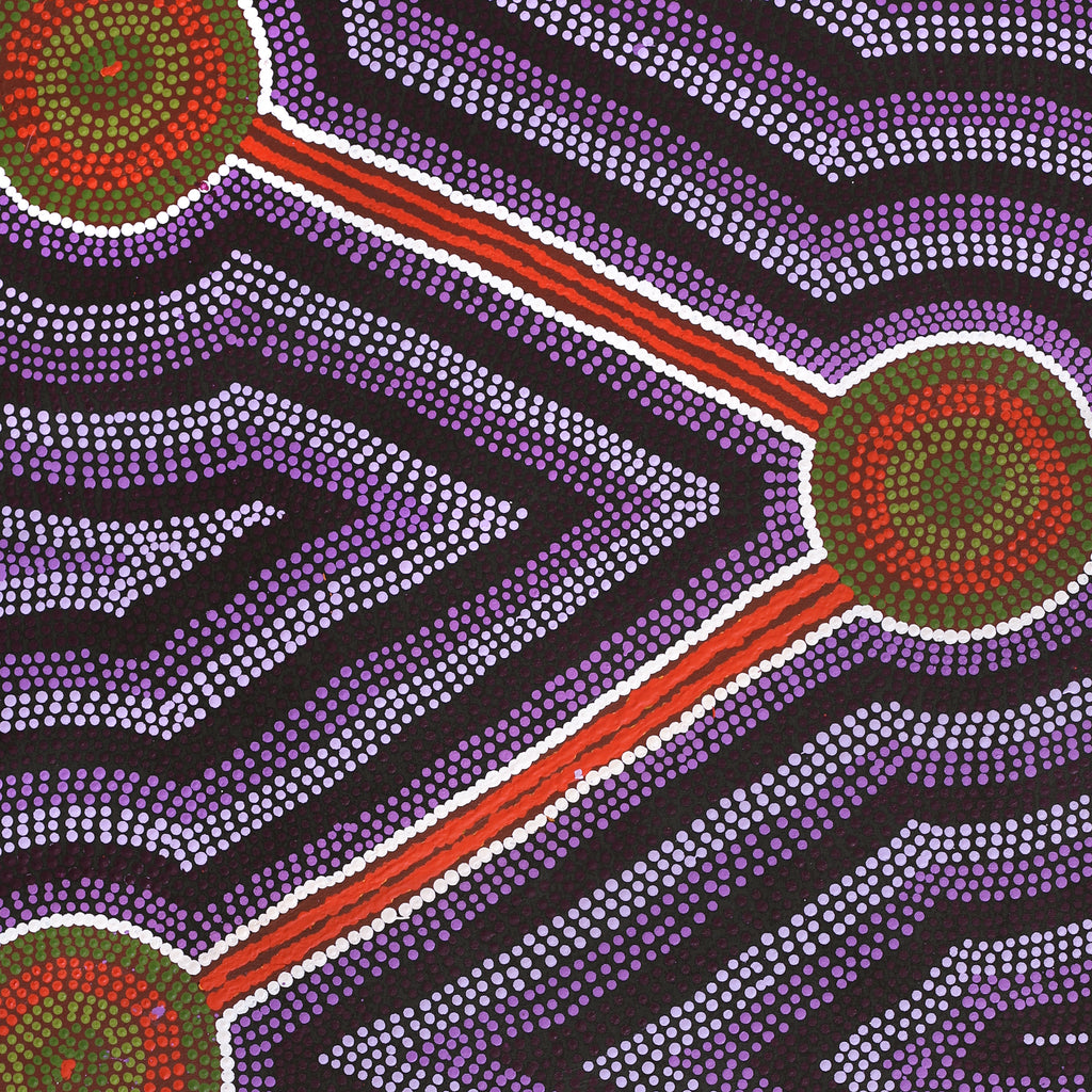 Aboriginal Artwork by Judy Miller, Kungkarangkalpa (Seven Sisters Story), 122x61cm