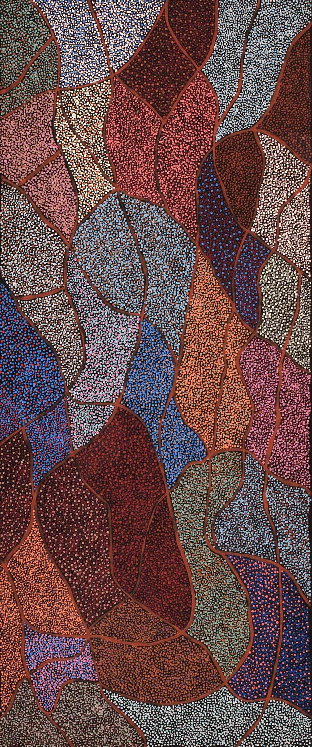 Aboriginal Artwork by Judy Miller, Ninuku Tjukurpa, 122x51cm