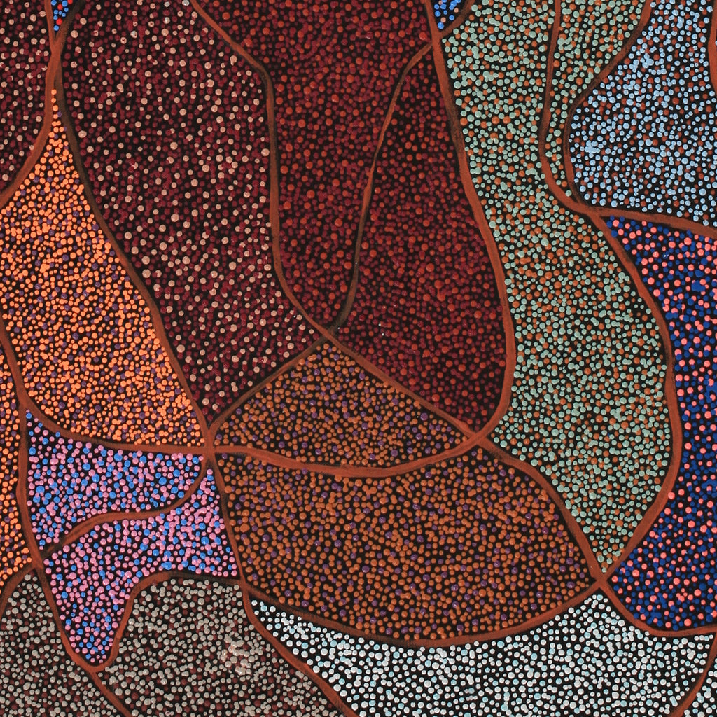 Aboriginal Artwork by Judy Miller, Ninuku Tjukurpa, 122x51cm