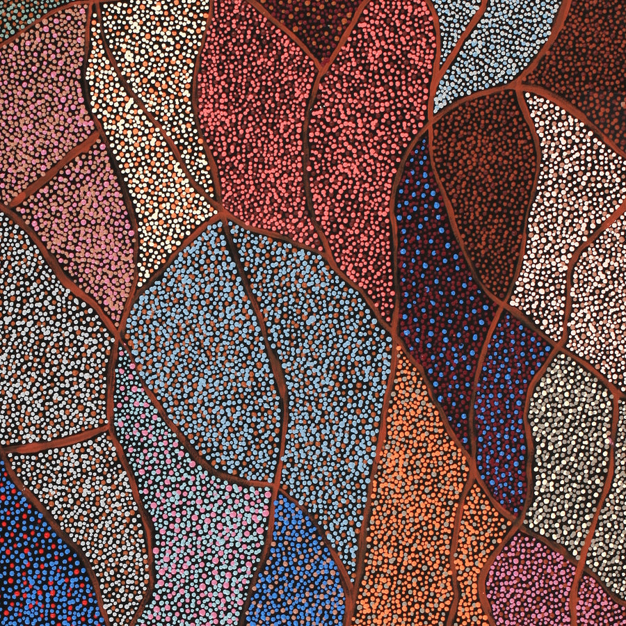 Aboriginal Artwork by Judy Miller, Ninuku Tjukurpa, 122x51cm