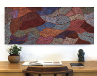 Aboriginal Artwork by Judy Miller, Ninuku Tjukurpa, 122x51cm