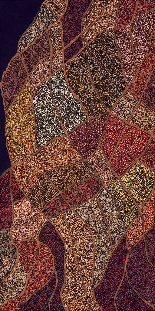Aboriginal Artwork by Judy Miller, Walka Wiru Ngura Wiru, 122x61cm