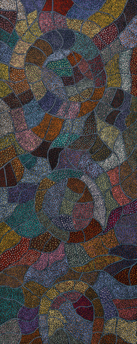 Aboriginal Artwork by Judy Miller, Ninuku Tjukurpa, 152x61cm