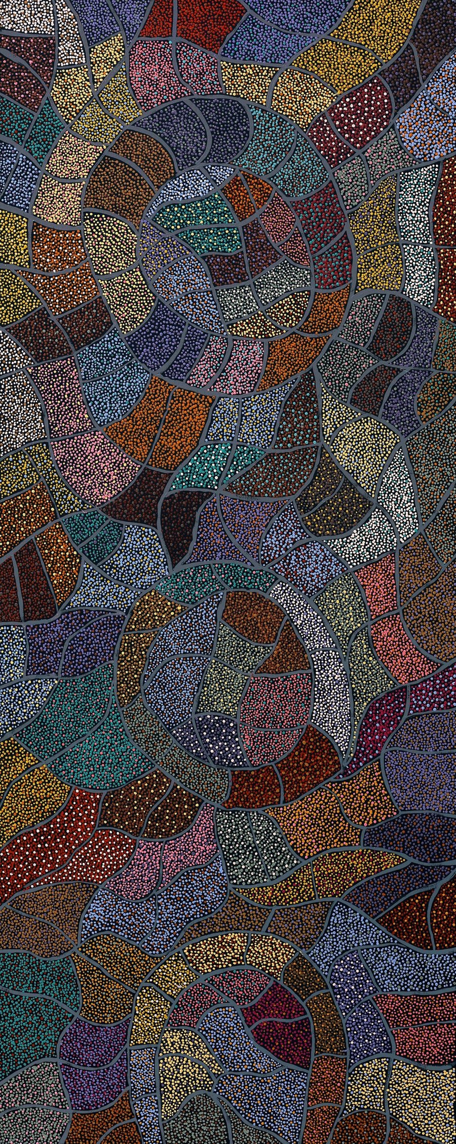 Aboriginal Artwork by Judy Miller, Ninuku Tjukurpa, 152x61cm