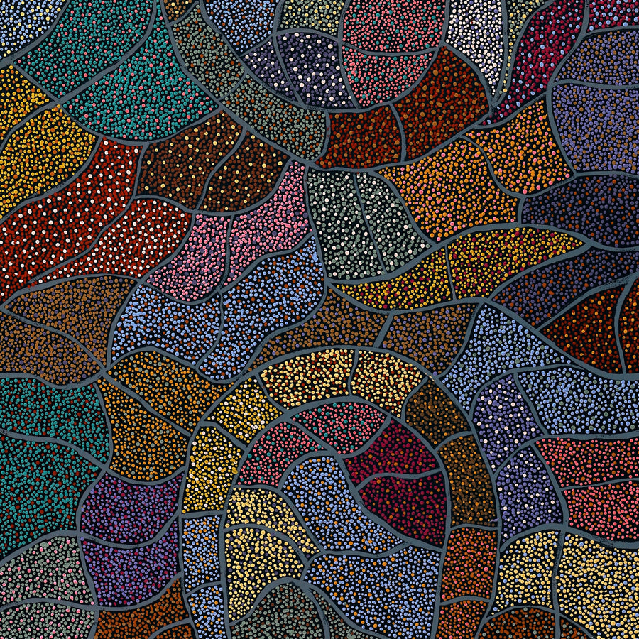 Aboriginal Artwork by Judy Miller, Ninuku Tjukurpa, 152x61cm