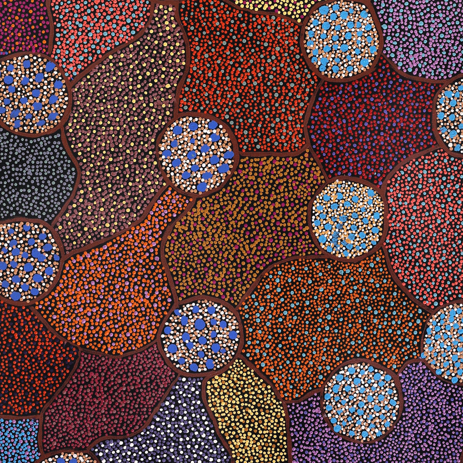 Aboriginal Artwork by Judy Miller, Ninuku Tjukurpa, 152x61cm