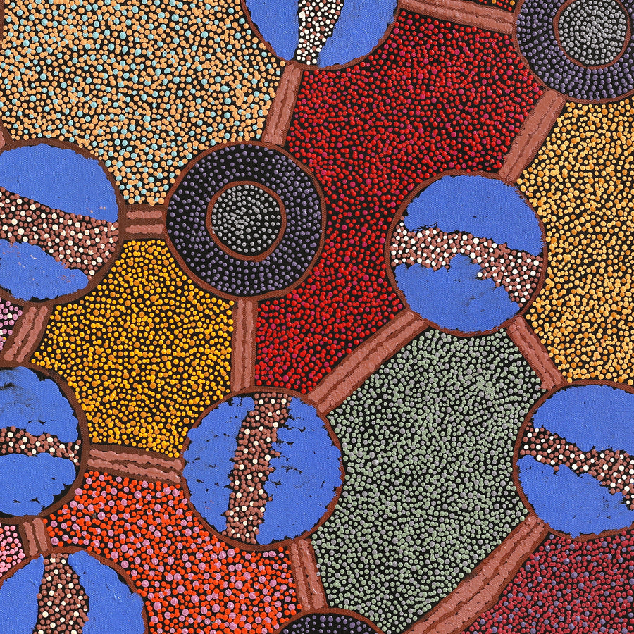 Aboriginal Artwork by Judy Miller, Ninuku Tjukurpa, 91x76cm