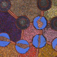 Aboriginal Artwork by Judy Miller, Ninuku Tjukurpa, 91x76cm