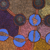 Aboriginal Art by Judy Miller, Ninuku Tjukurpa, 91x76cm - ART ARK®