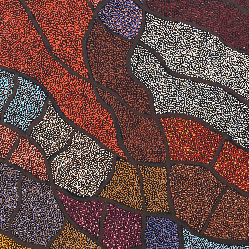 Aboriginal Artwork by Judy Miller, Ninuku Tjukurpa, 91x91cm