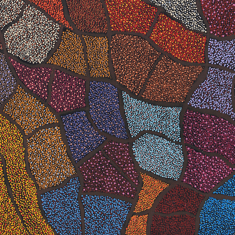 Aboriginal Artwork by Judy Miller, Ninuku Tjukurpa, 91x91cm