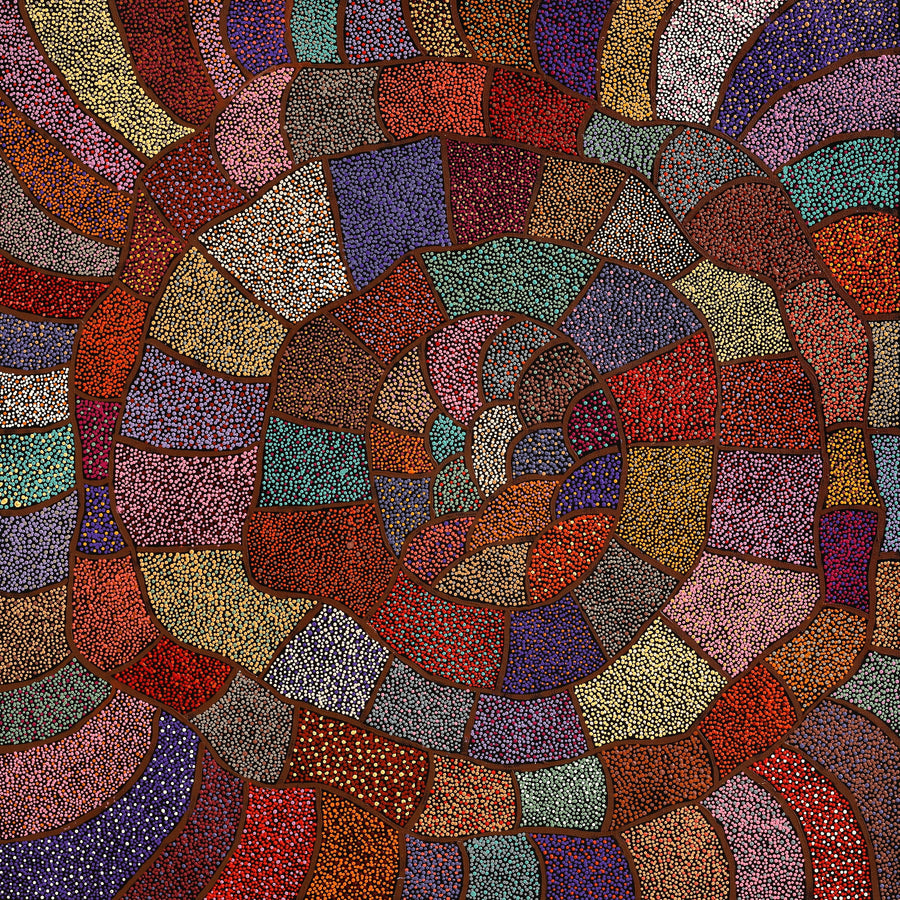 Aboriginal Artwork by Judy Miller, Ninuku Tjukurpa, 91x91cm