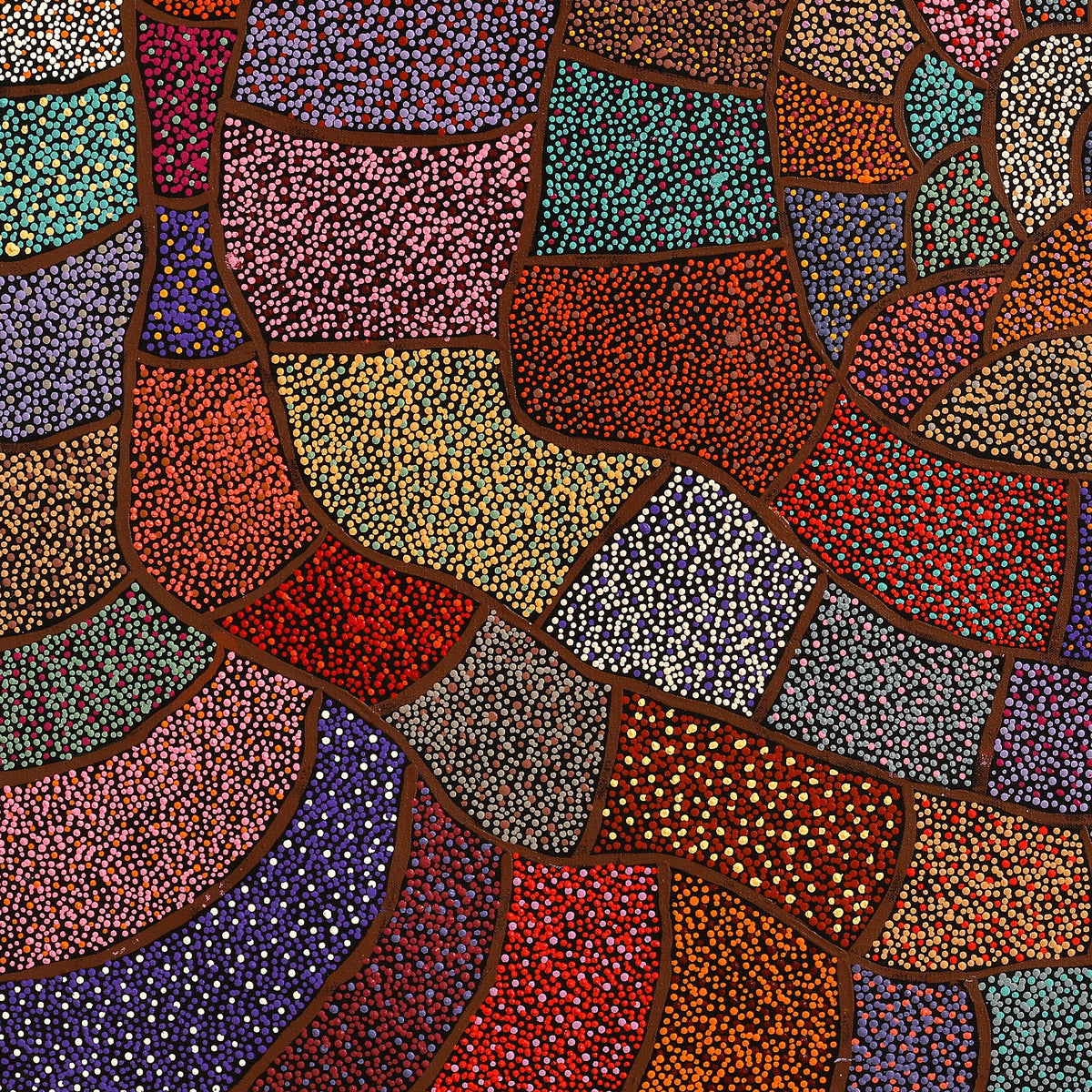 Aboriginal Art by Judy Miller, Ninuku Tjukurpa, 91x91cm - ART ARK®