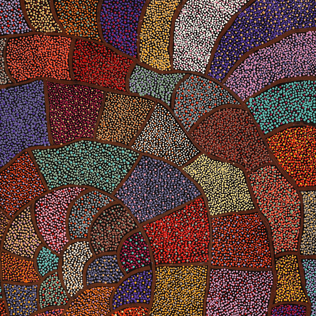 Aboriginal Artwork by Judy Miller, Ninuku Tjukurpa, 91x91cm