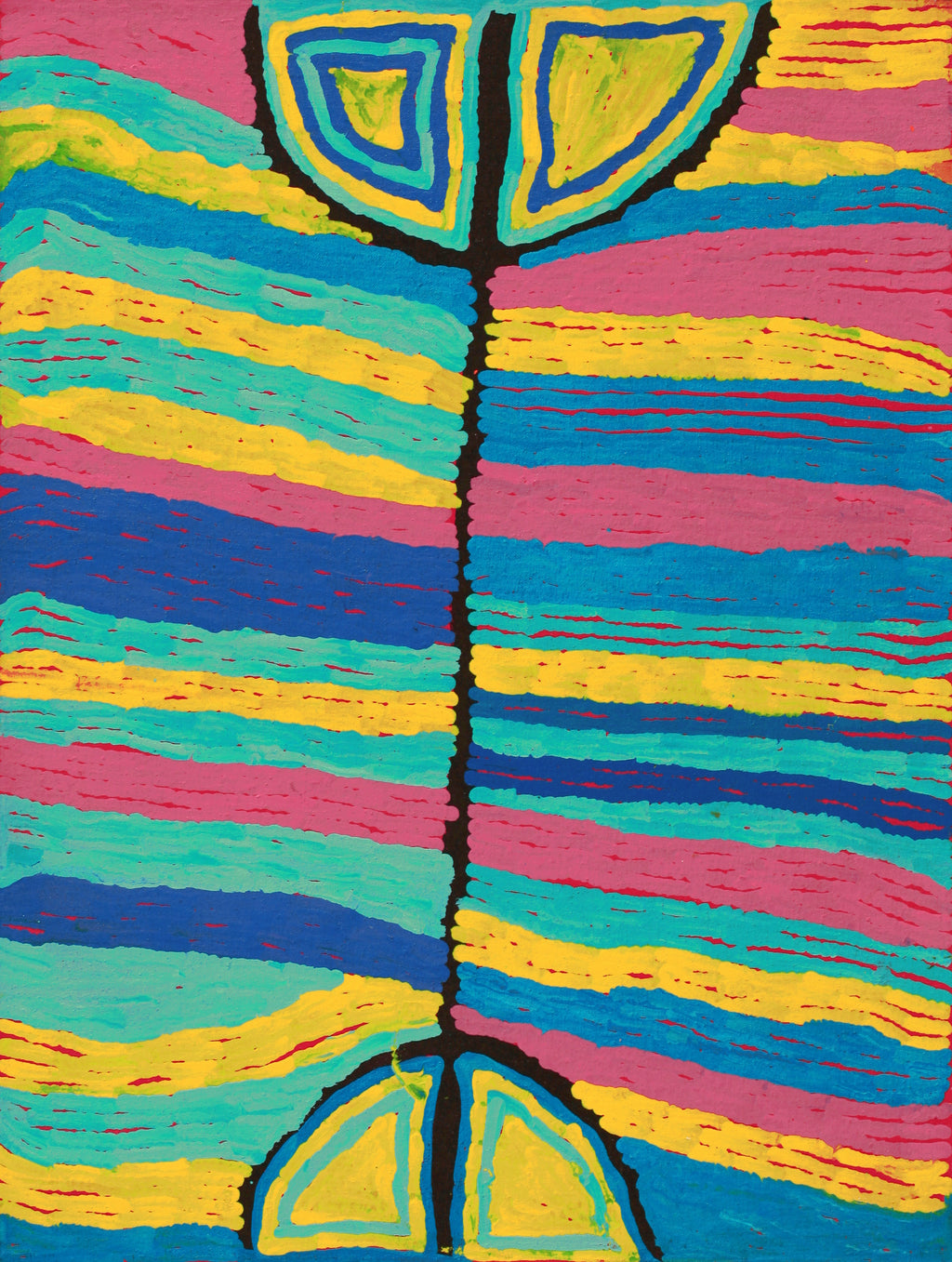 Aboriginal Artwork by Judy Napangardi Watson, Kurrkara Jukurrpa (Desert Oak Dreaming) - Mina Mina, 61x46cm