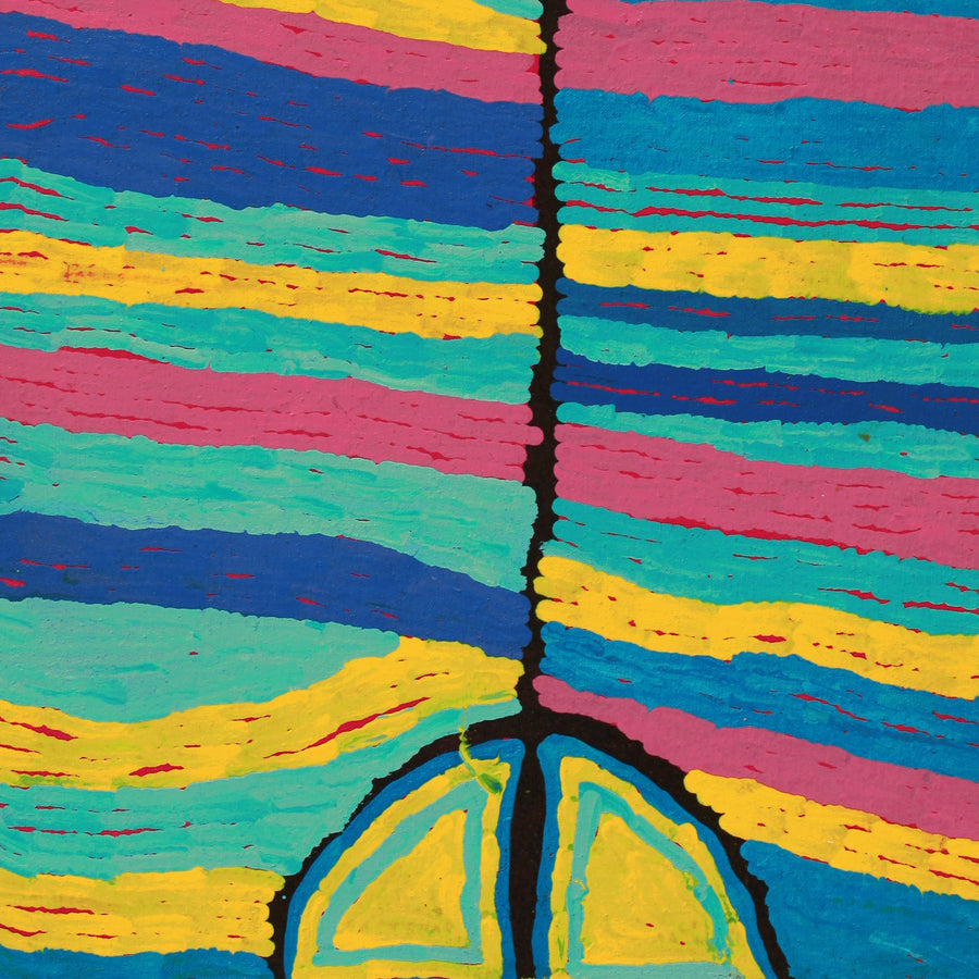 Aboriginal Artwork by Judy Napangardi Watson, Kurrkara Jukurrpa (Desert Oak Dreaming) - Mina Mina, 61x46cm