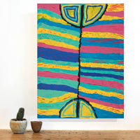 Aboriginal Artwork by Judy Napangardi Watson, Kurrkara Jukurrpa (Desert Oak Dreaming) - Mina Mina, 61x46cm