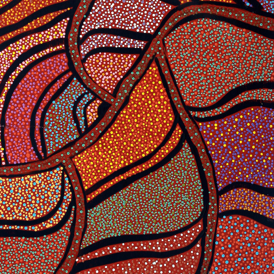 Aboriginal Artwork by Judy Miller, Ninuku Tjukurpa, 122x61cm