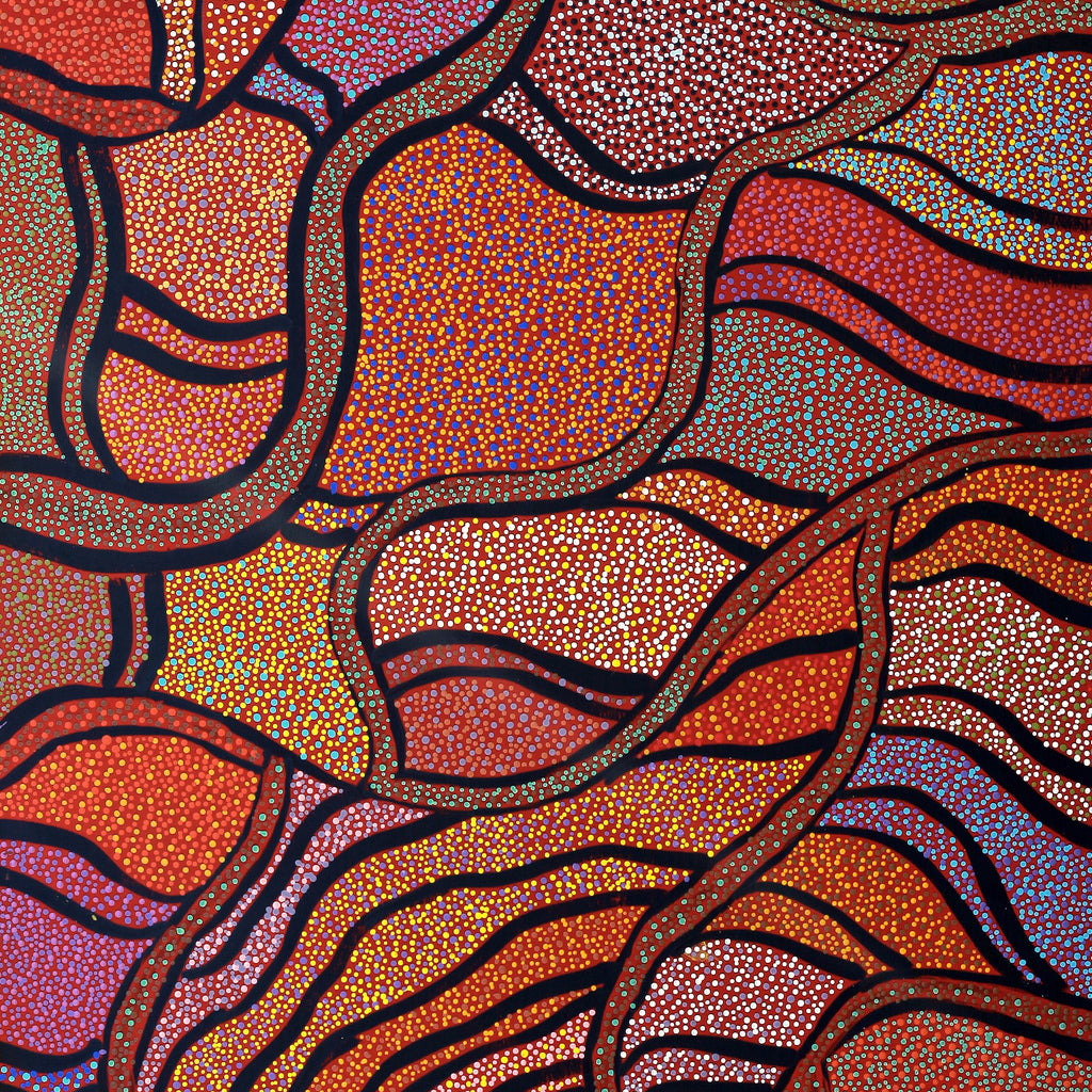 Aboriginal Artwork by Judy Miller, Ninuku Tjukurpa, 122x61cm - ART ARK®