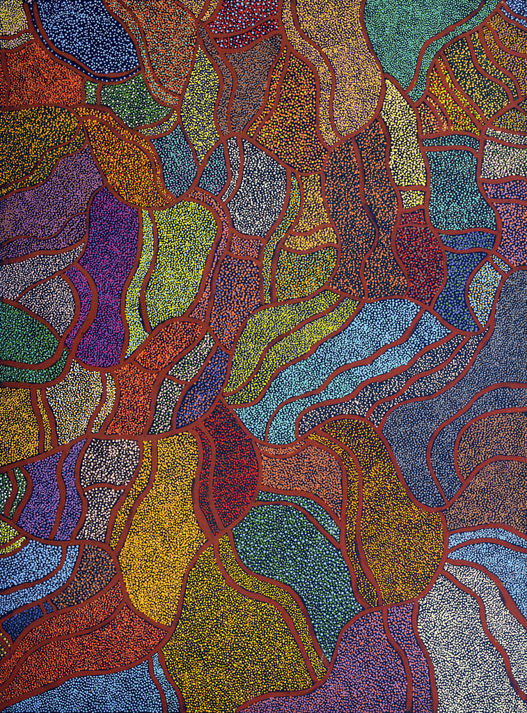 Aboriginal Artwork by Judy Miller, Ninuku Tjukurpa, 122x91cm