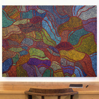 Aboriginal Artwork by Judy Miller, Ninuku Tjukurpa, 122x91cm