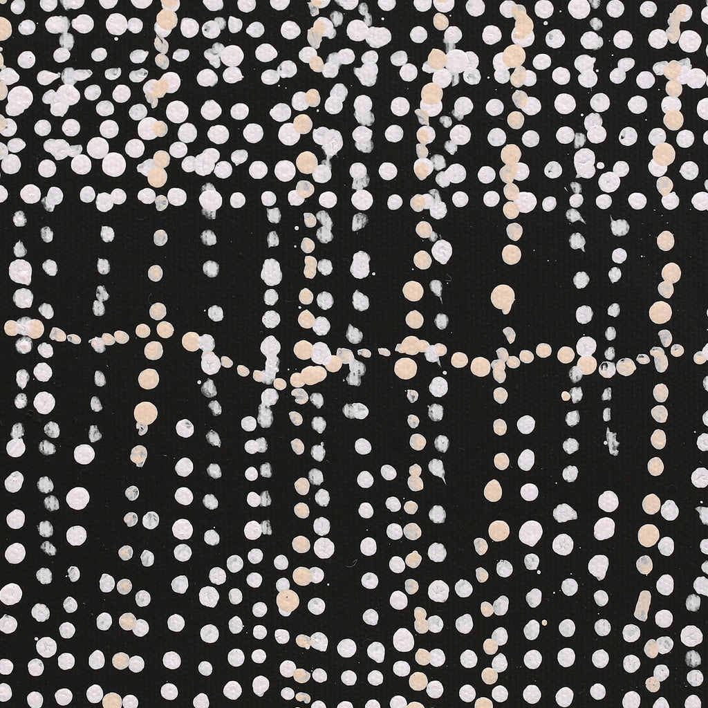 Aboriginal Artwork by Julie Nangala Robertson, Ngapa Jukurrpa (Water Dreaming) - Pirlinyarnu, 30x30cm